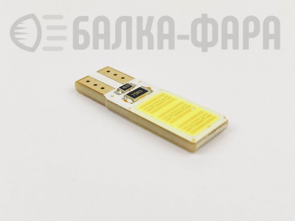 Лампа с/д t10 cob 6smd плоская /1709/